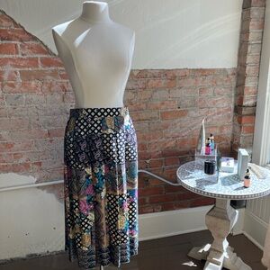 Koret Black Floral Vintage Skirt SIZE 14